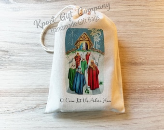 Come let us adore him - Christmas Holiday Bag - Christ the Lord - Christian Christmas bag - Catholic Christmas - Christmas Stocking Stuffer