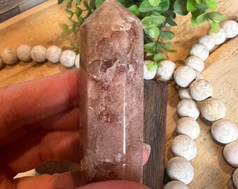 Lovely druzy pink amethyst tower | tons of sparkle | all natural fully polished | crystals from brazil | crystal home decor