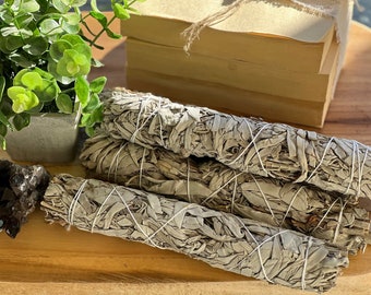 xl jumbo organic white sage stick | locally farmed | 12 inch smudge stick | antibacterial | cleansing stick burn sage | unique holiday gift