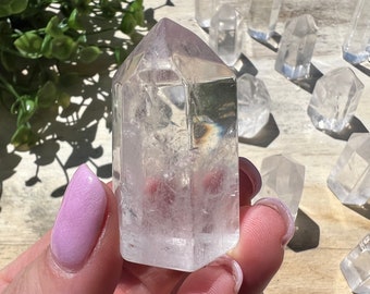 natural clear quartz tower 1 - 2 inch | crystal grid | small clear crystal points | clear crystal tower