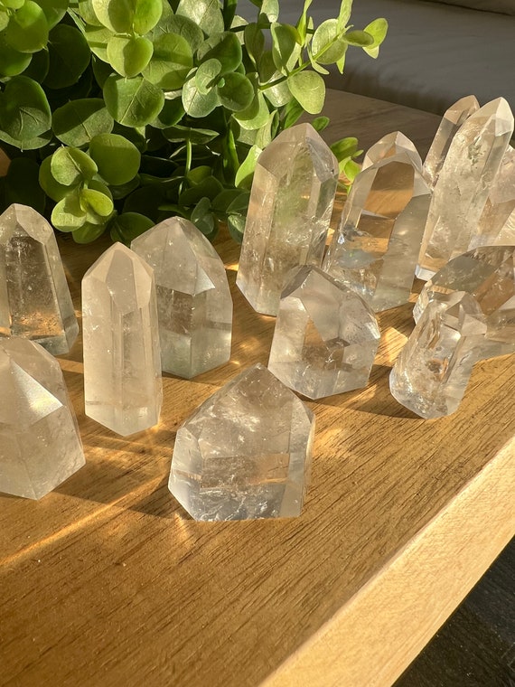 mini clear quartz towers 1 - 2 inch | intuitive pick crystal grid | small clear crystal point | small clear crystal tower