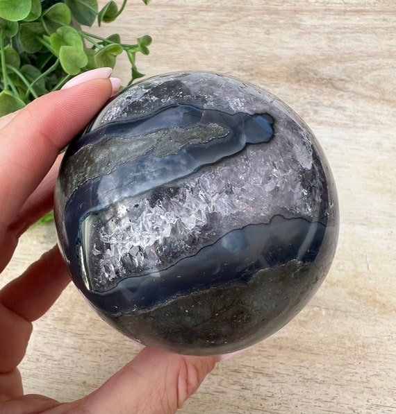 Large amethyst sphere geode purple teeth crystal ball 2.75 inch 70 mm purple crystal healing crystals