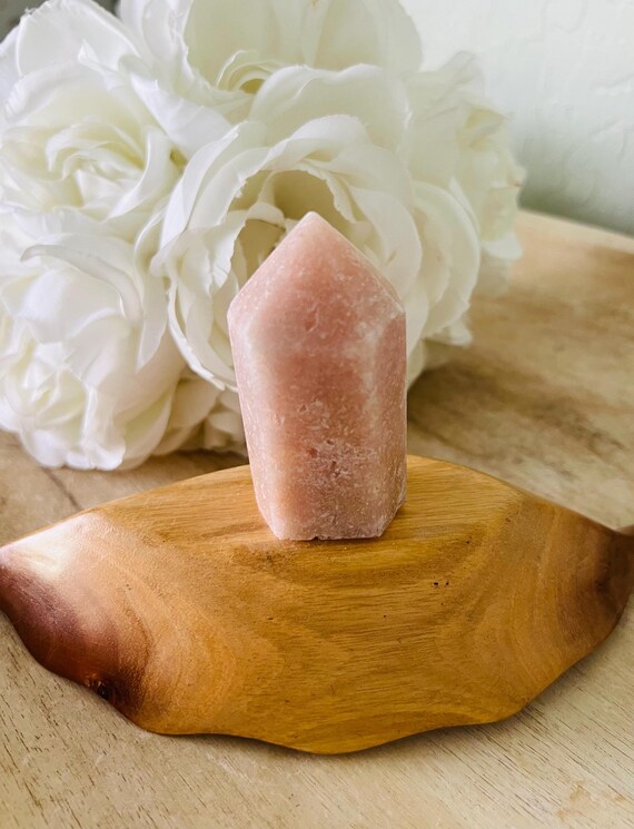Pink amethyst crystal tower | shades of purple and deep pink druzy pockets | dimensions 3.5 x 1.5