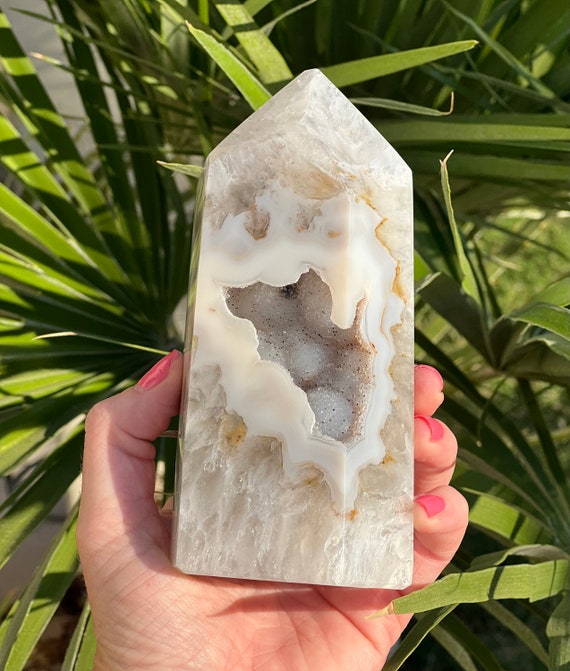 Stunning Druzy Agate Tower
