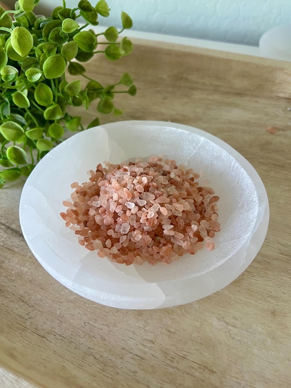 Selenite charging bowl | thick 6 inch crystal selenite bowl calm anxiety relief | selenite crystal stone