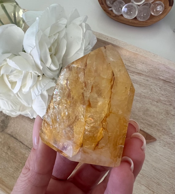 Golden healer tower | red brown quartz tower | natural crystal tower