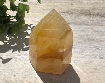 Gorgeous golden healer tower | master healing crystal | golden healer stone | crystal tower point | 2 inch tall