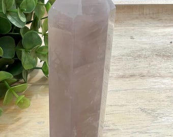 Blue rose quartz tower | blue moon quartz | lavender lilac purple rainbows | natural crystal tower | crystals