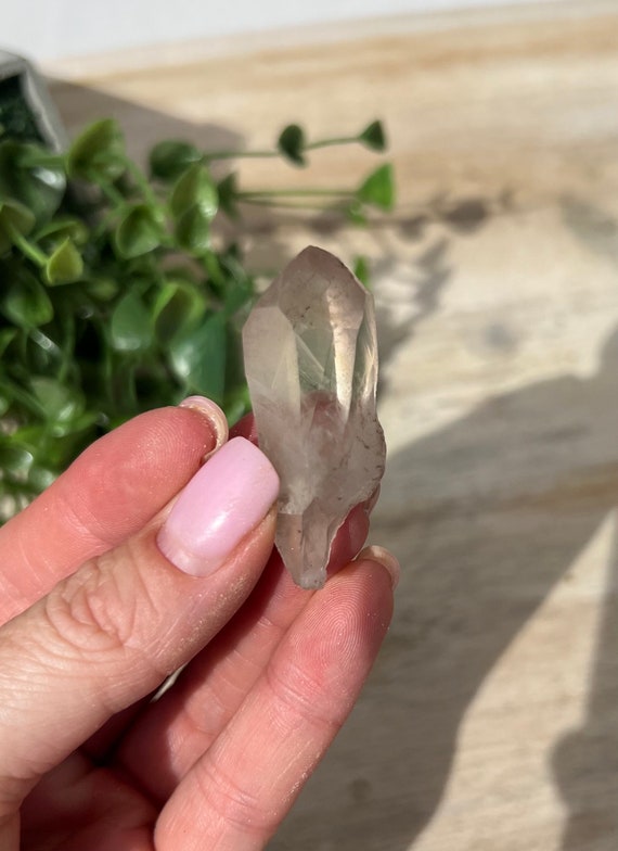 3 lemurian seed quartz points |  thick rough quartz points pendants