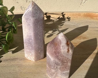 2- light purple amethyst towers lavender tones | this is sold as a set of 2 | purple crystal tower