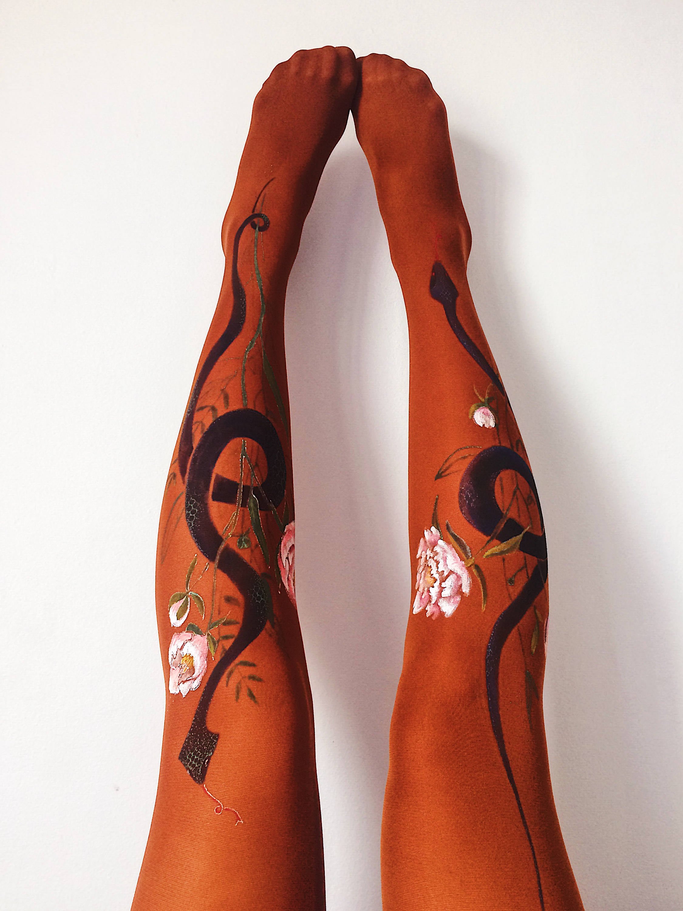 Collant unici per donna con motivi dipinti a mano "From Eden"