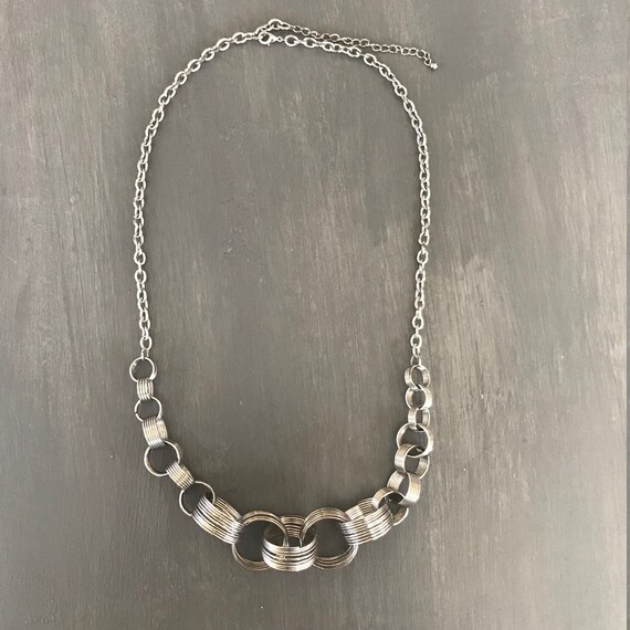 Unique statement necklace | Interlocking spirals … - image 2