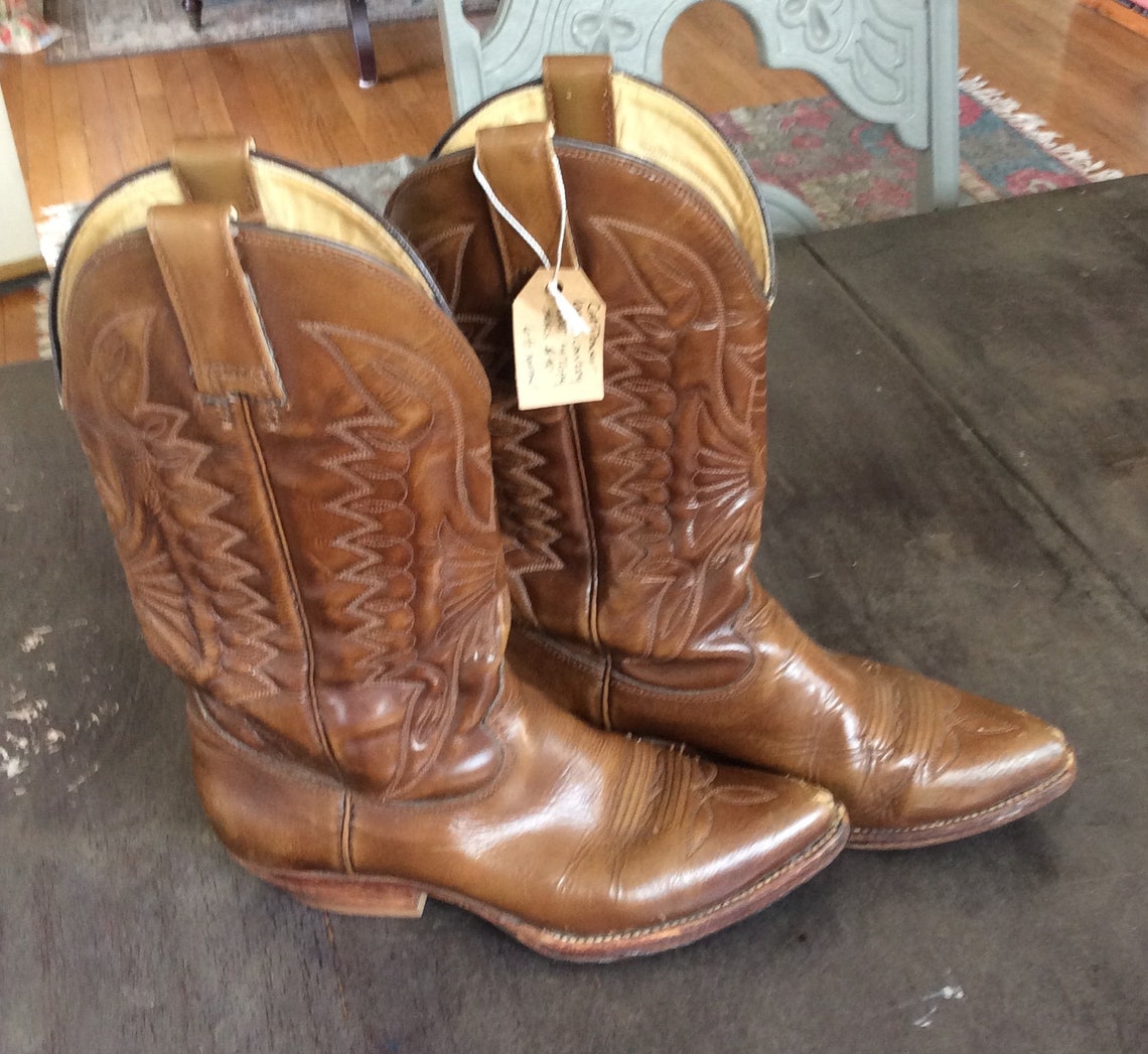 Vintage Cat Power Brown Cowboy Boot Western Boot Size 6.5 Etsy