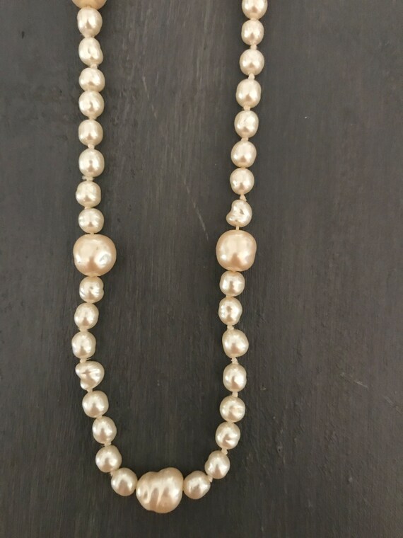Long String Freshwater Faux Pearls | Wedding Jewe… - image 2