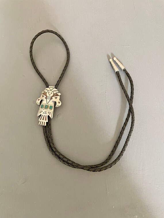 Kachina Bolo Tie | Bell Trading Post | Nickel Sil… - image 3