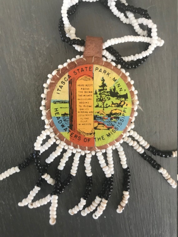 Seed Bead Tourist Necklace | Vintage | Southwest … - image 8