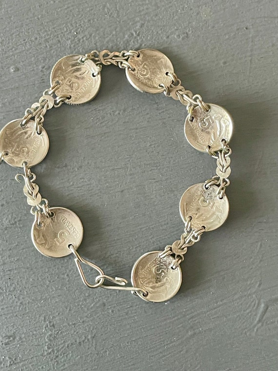 South American Centavos Coin Bracelet | Silver Ch… - image 7