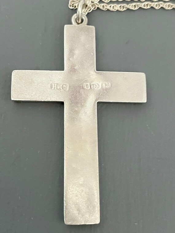 Sterling Silver Cross | Vintage Large Cross Neckl… - image 4