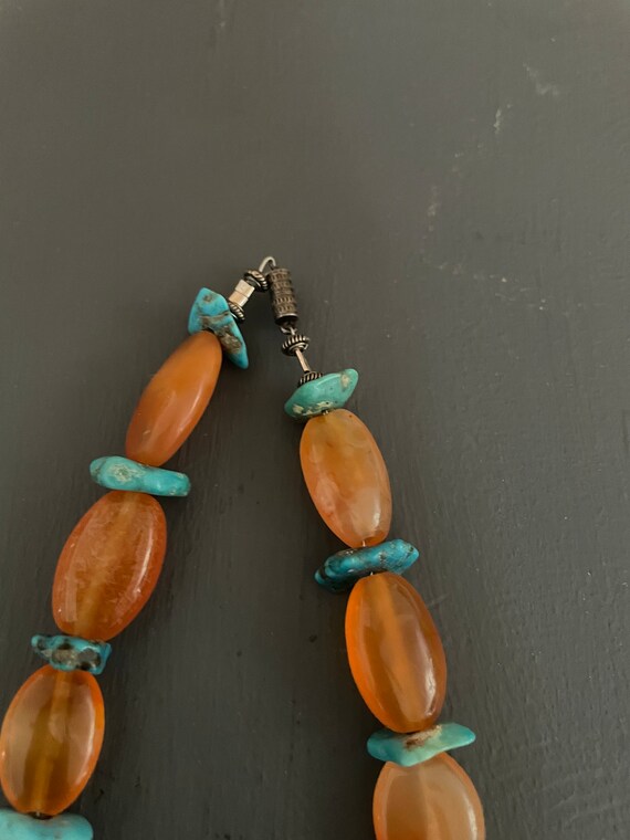 Turquoise Nugget and Carnelian Necklace | Vintage… - image 9
