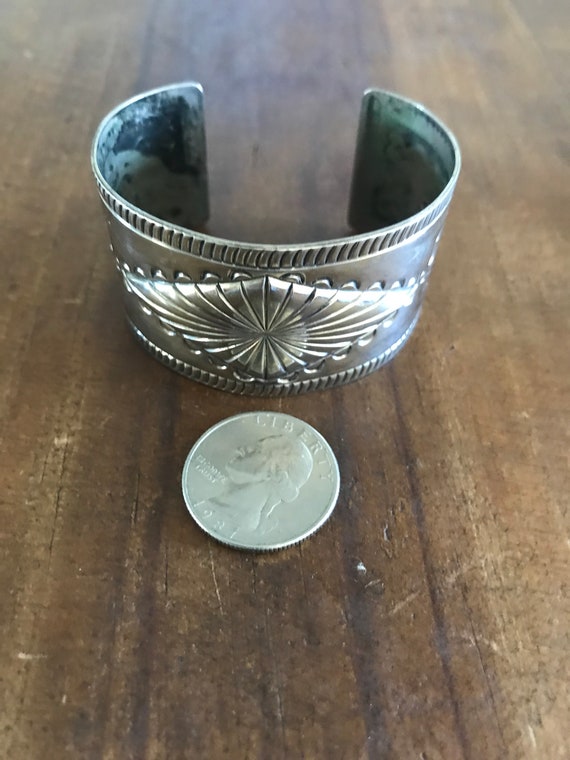 Nickel Silver BELL Cuff Bracelet Bell Trading Co Southwest Vintage