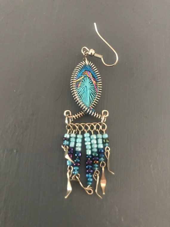 Southwest threaded seed bead earrings | Vintage M… - image 5