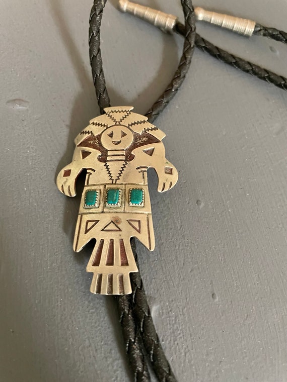 Kachina Bolo Tie | Bell Trading Post | Nickel Sil… - image 7