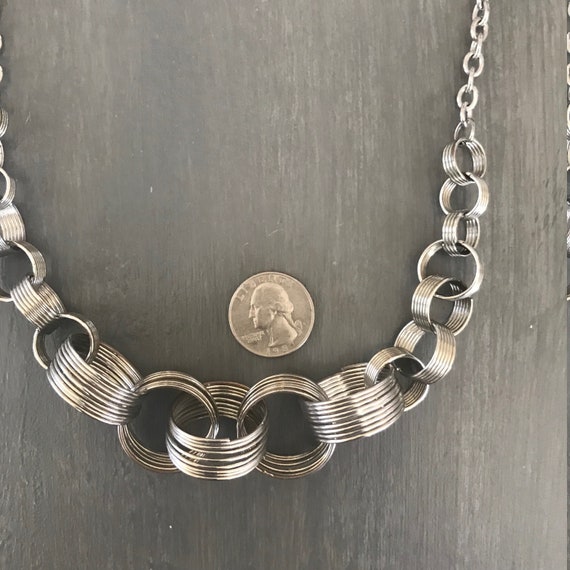 Unique statement necklace | Interlocking spirals … - image 3