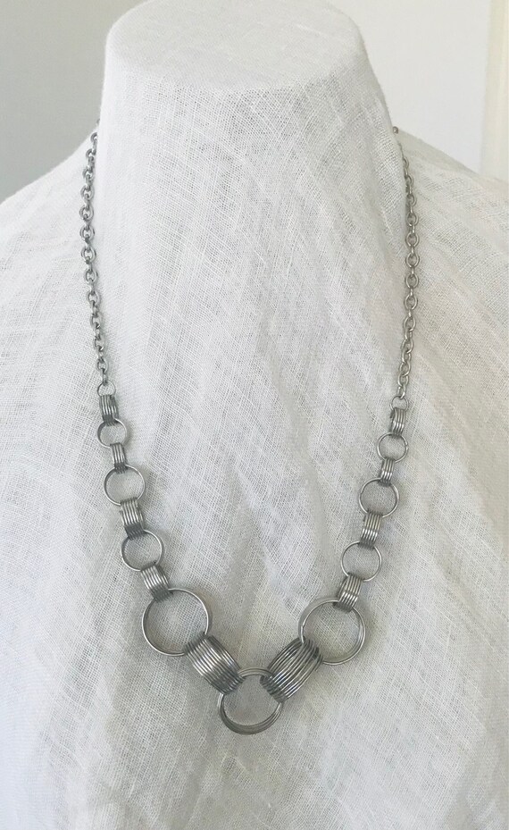 Unique statement necklace | Interlocking spirals … - image 6