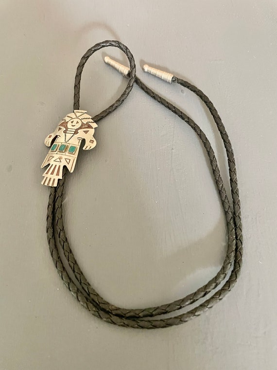 Kachina Bolo Tie | Bell Trading Post | Nickel Sil… - image 4