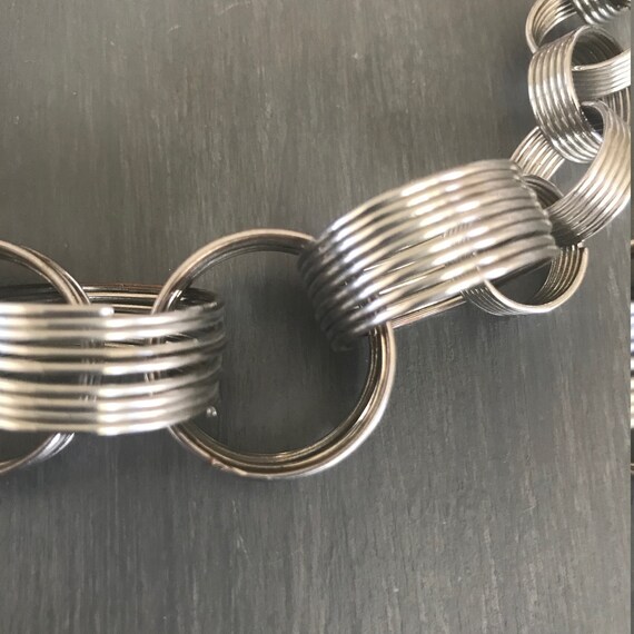 Unique statement necklace | Interlocking spirals … - image 5