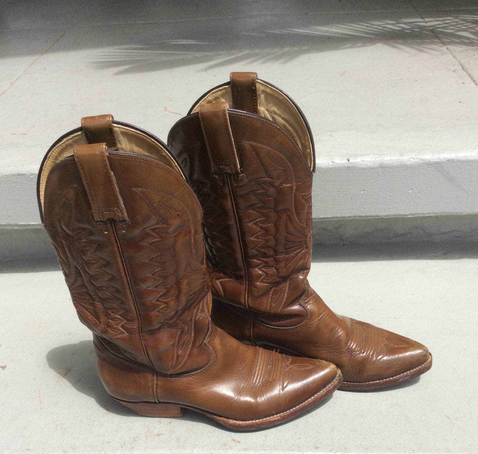 Vintage Cat Power Brown Cowboy Boot Western Boot Size 6.5 Etsy