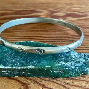 Sterling Mexico Stamped Bangle - Etsy