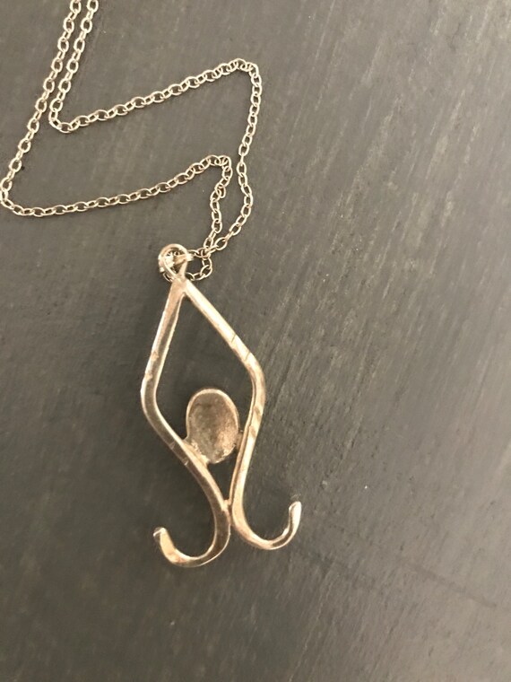 Unique Turquoise pendant | hand forged necklace |… - image 7