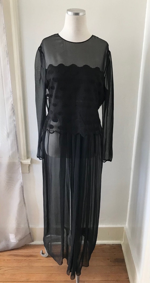Vintage 1960s Silk Dress | LBD | Diaphanous | Cock