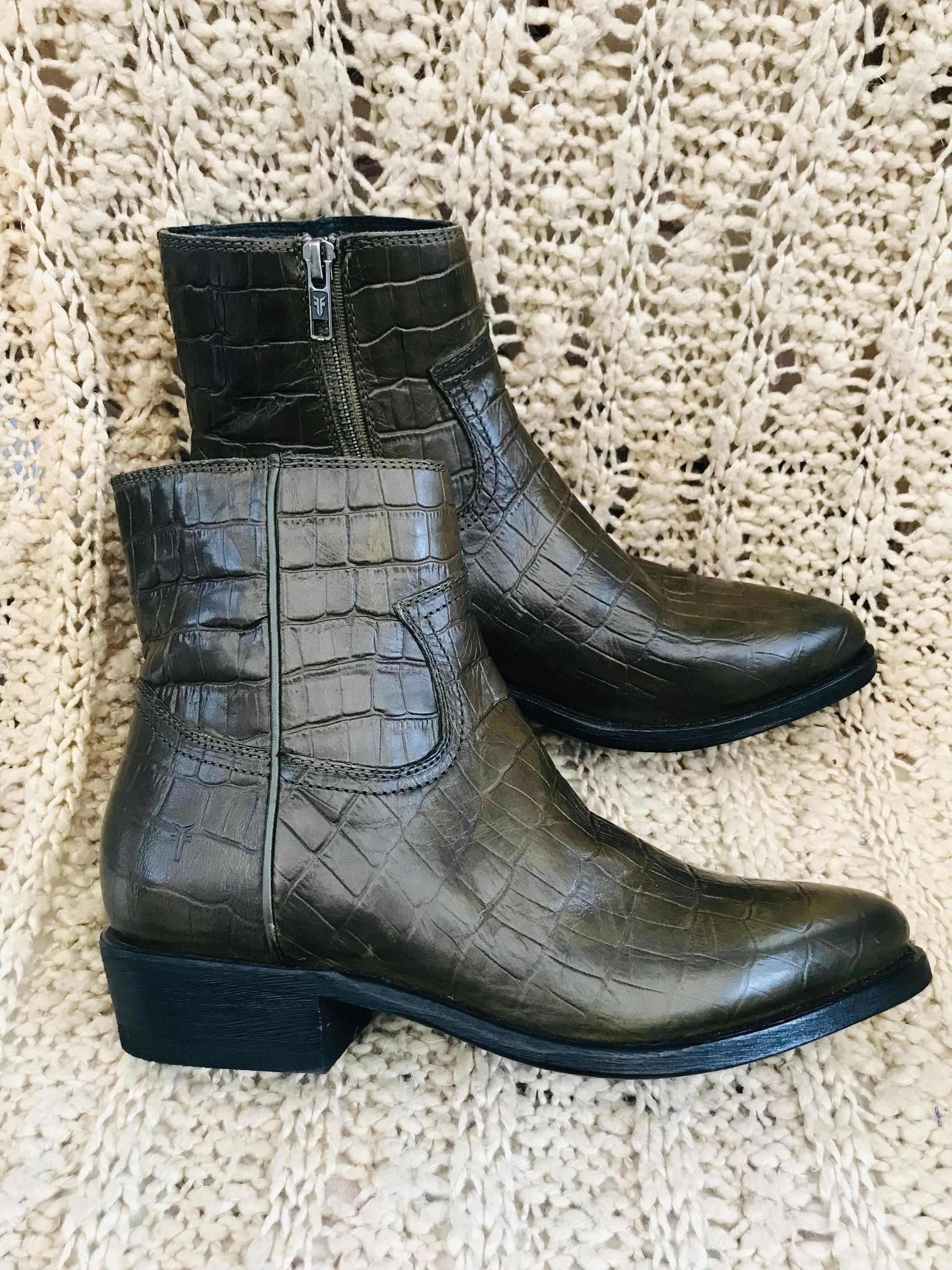 Faux Alligator Boots - Etsy