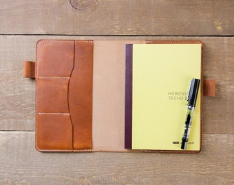 A5 Hobonichi Avec Cover - 2024 - Leather with Pockets and Pen loops