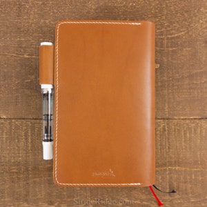 B6 Slim Jibun Techo 3 in 1 Planner Cover 2024 Tan Leather image 3