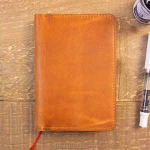 Midori MD Notebook Cover - A6 - English Tan Leather