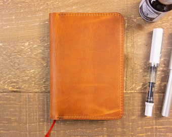 Midori MD Notebook Cover - A6 - English Tan Leather