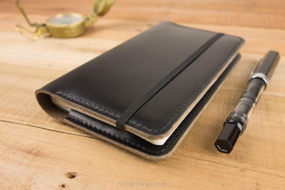 Leuchtturm1917 Pocket Notebook Cover 90 X 150mm Black Leather 