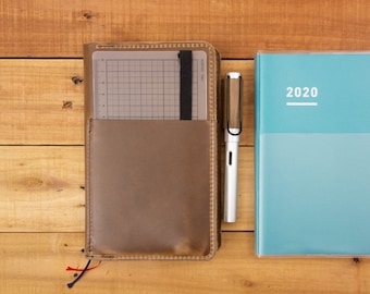 B6 Slim Jibun Techo 3 in 1 Planner Cover - 2024 - Natural Leather