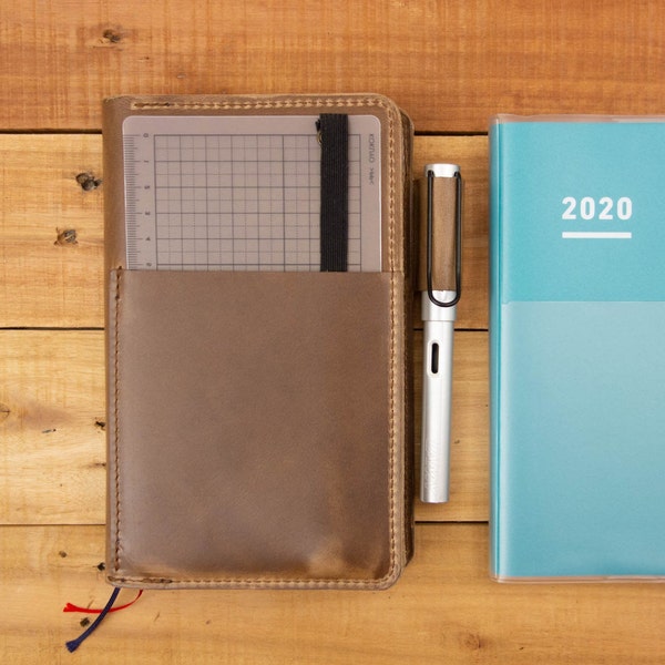 B6 Slim Jibun Techo 3 in 1 Planner Cover - 2024 - Natural Leather