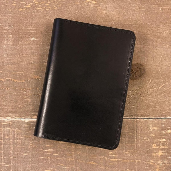 Cafe Note B6 Slim Cover - Black Dublin Horween Leather - fits Nanami's Cafe Note v3