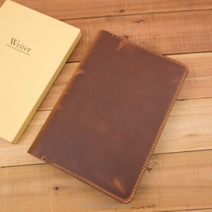 Couverture de cahier Seven Seas Writer - A5 - Cuir fauve anglais
