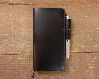 Hobonichi Weeks Cover – Pen Loops - Black Leather - 2024