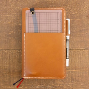 B6 Slim Jibun Techo 3 in 1 Planner Cover 2024 Tan Leather image 1