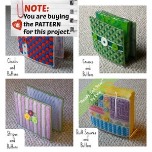 "Kunststoff-Leinwand-Muster: ""Bunte Knöpfe Serviettenhalter-Bezüge" (4 Designs)"