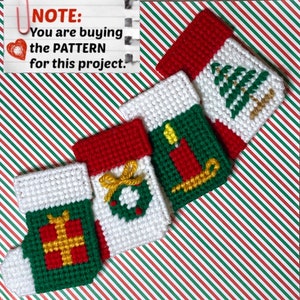 Plastic Canvas Pattern: Christmas Stockings -- "Christmas Motifs" (4 designs) ***PATTERN ONLY***