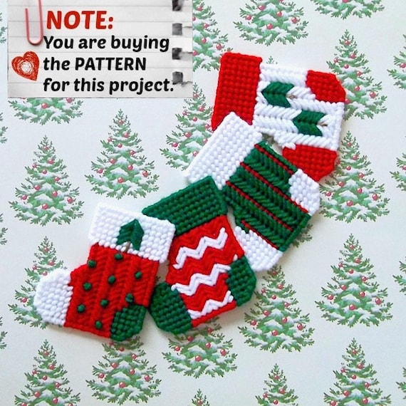 Ugly Sweater Christmas Ornaments-Plastic Canvas Pattern or Kit