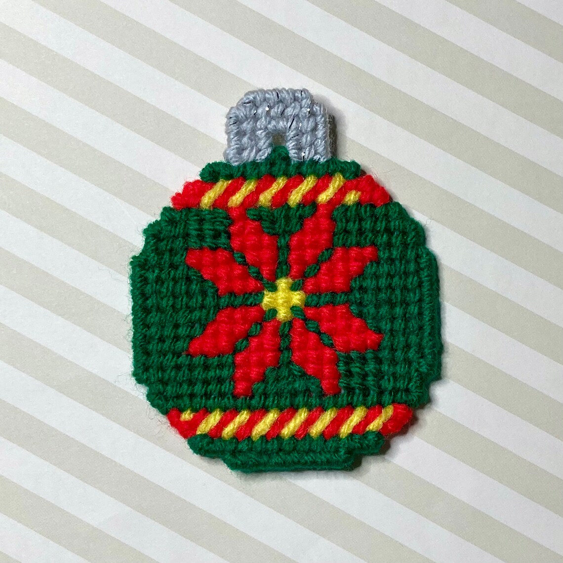 Plastic Canvas Pattern Page poinsettia Christmas Etsy
